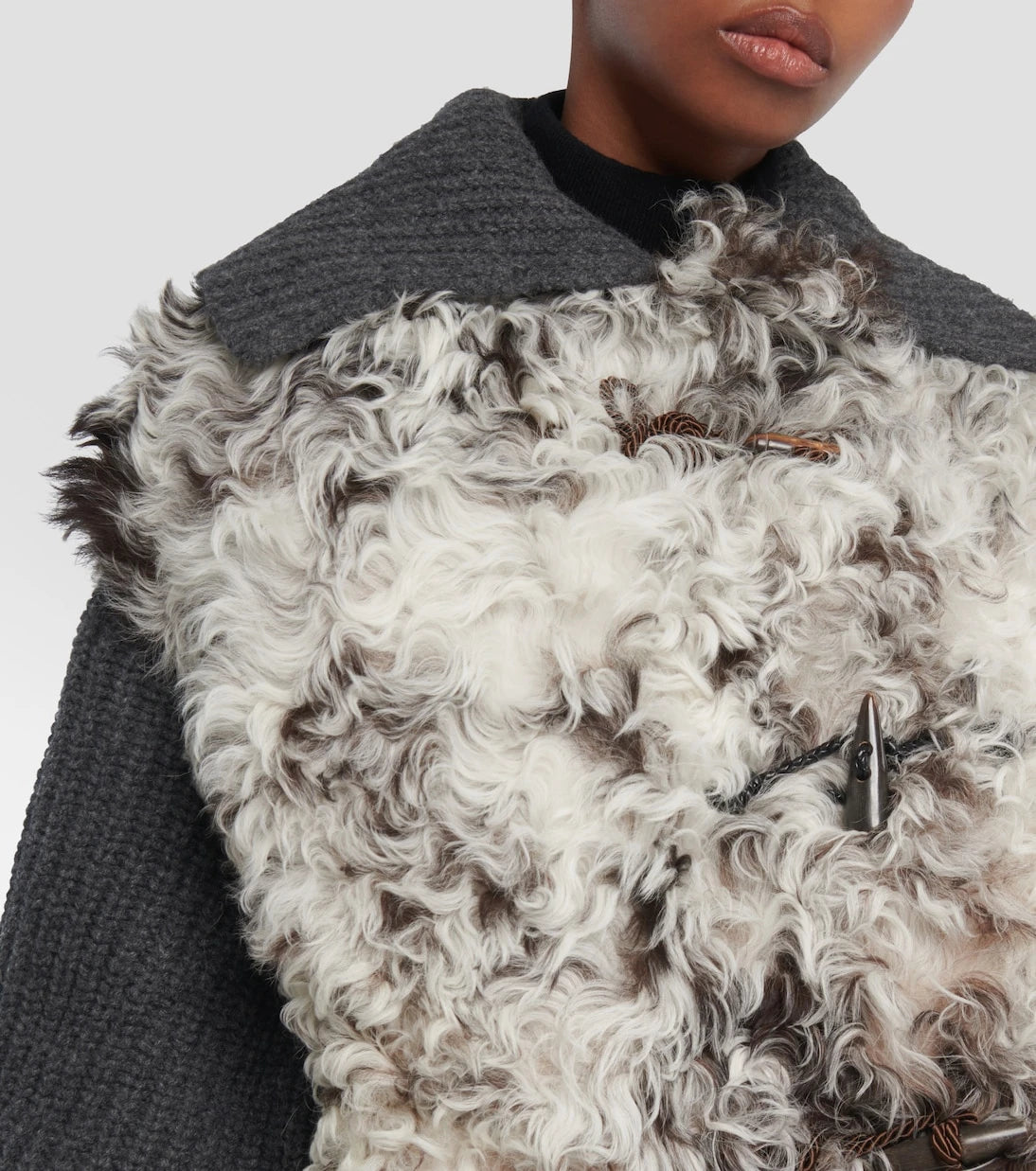 Alanui - The Big Chill shearling and wool jacket