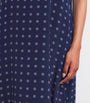 Weekend Max Mara Blue Silk Printed Maxi Dress
