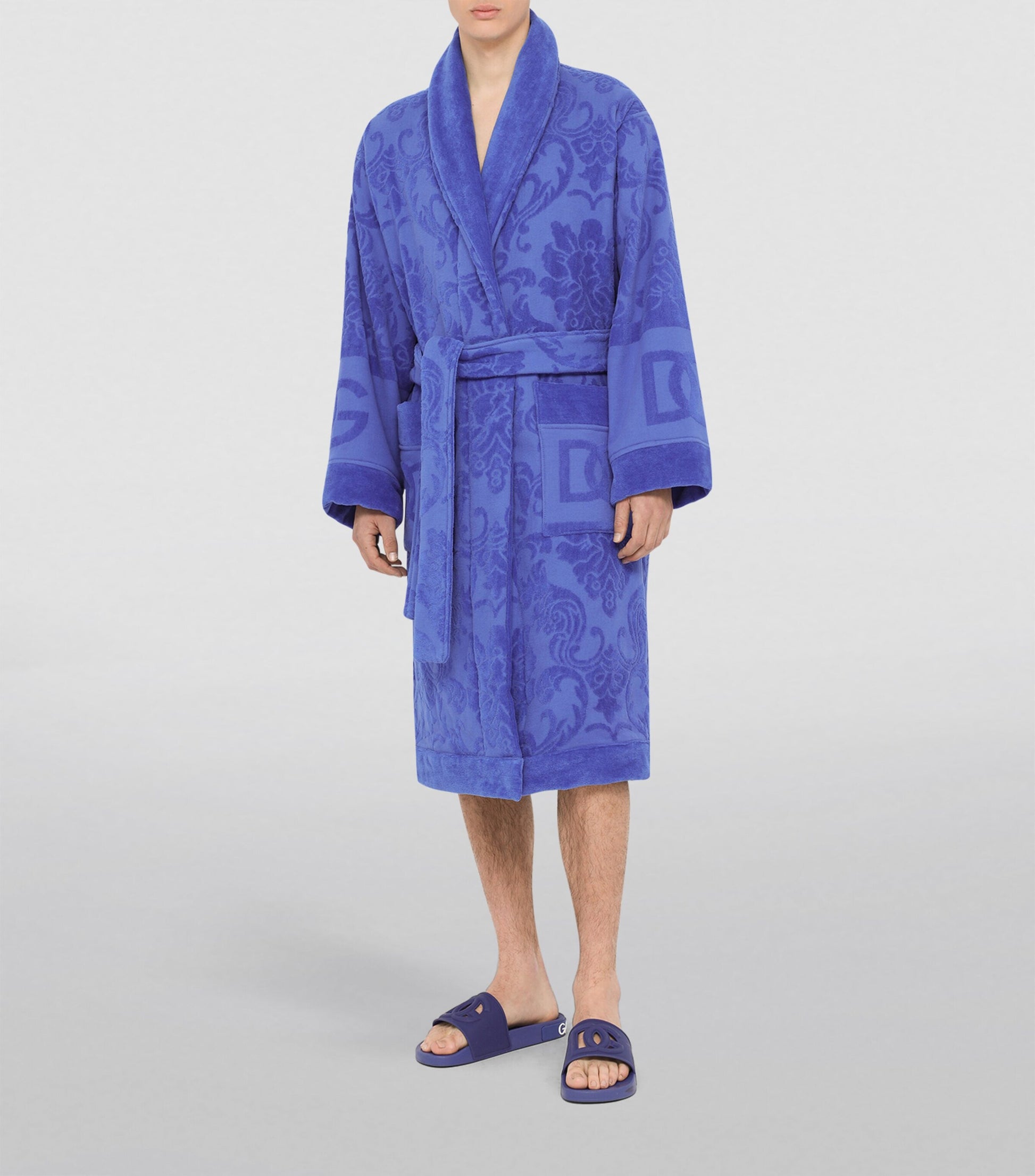 Dolce & Gabbana Casa Terry Cotton DG Logo Robe