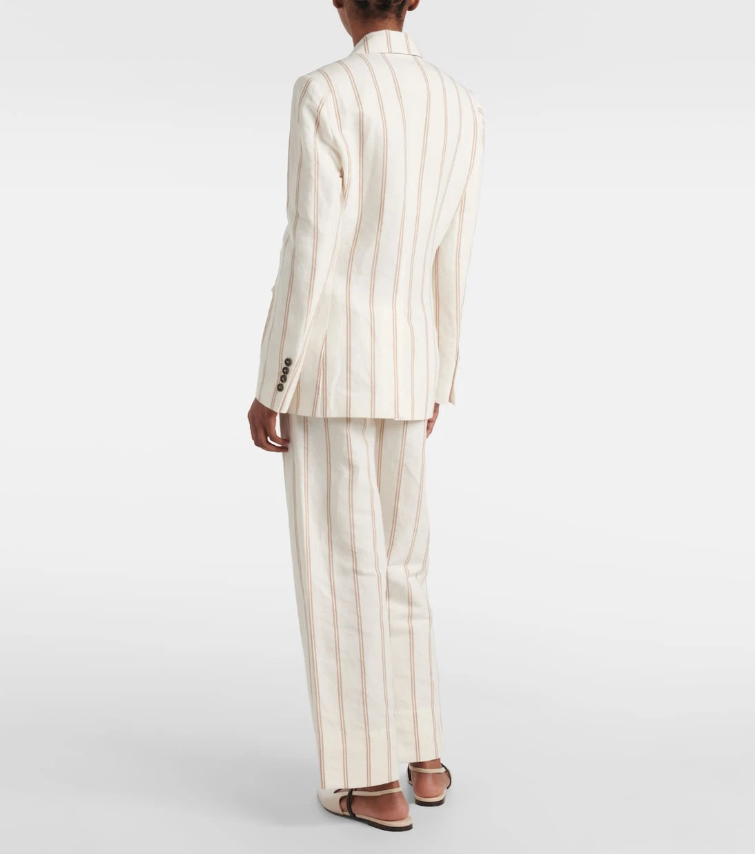 Brunello Cucinelli - Striped linen and cotton blazer