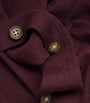 Polo Ralph Lauren Burgundy Merino Wool V-Neck Cardigan