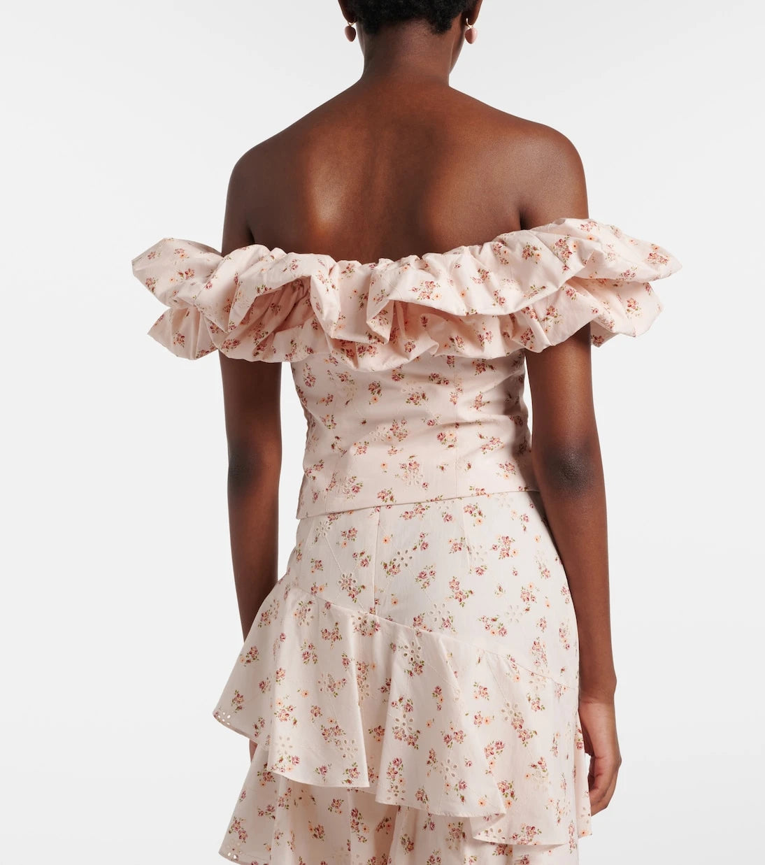 Markarian - Dalia floral off-shoulder cotton top