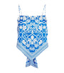 Alice+Olivia Blue Yuri Scarf Top
