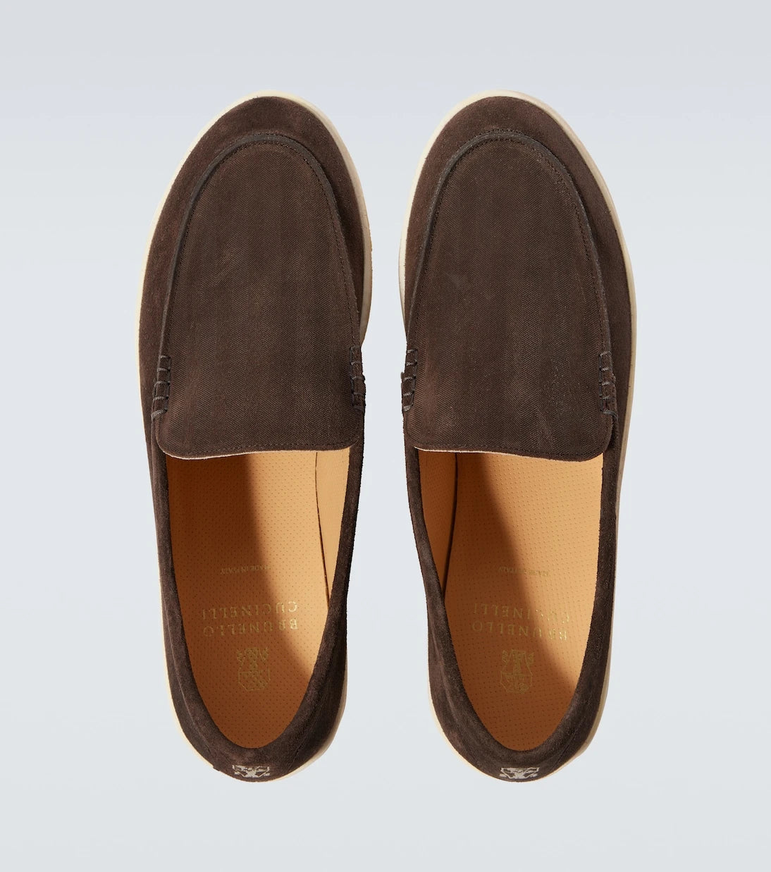 Brunello Cucinelli - Herringbone suede loafers