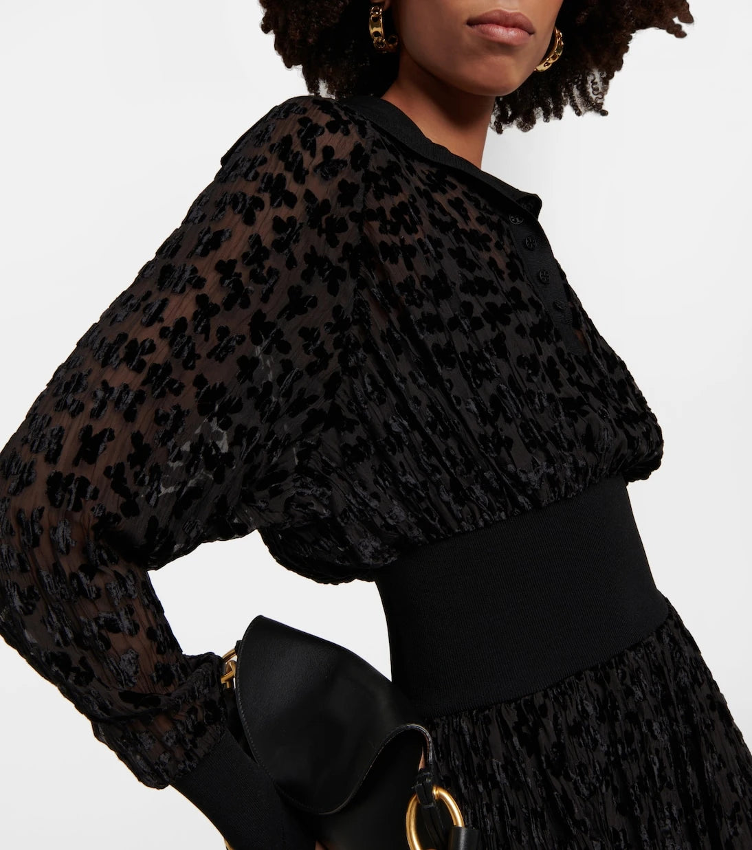 Tory Burch - Velvet devoré midi dress
