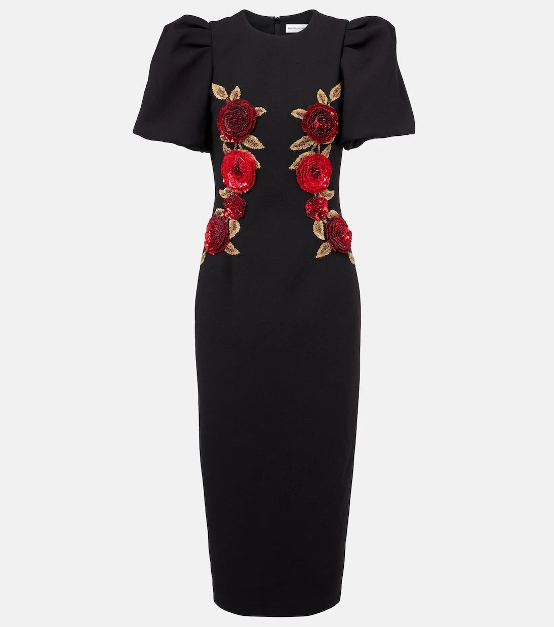 Rebecca Vallance - Rosette embellished midi dress