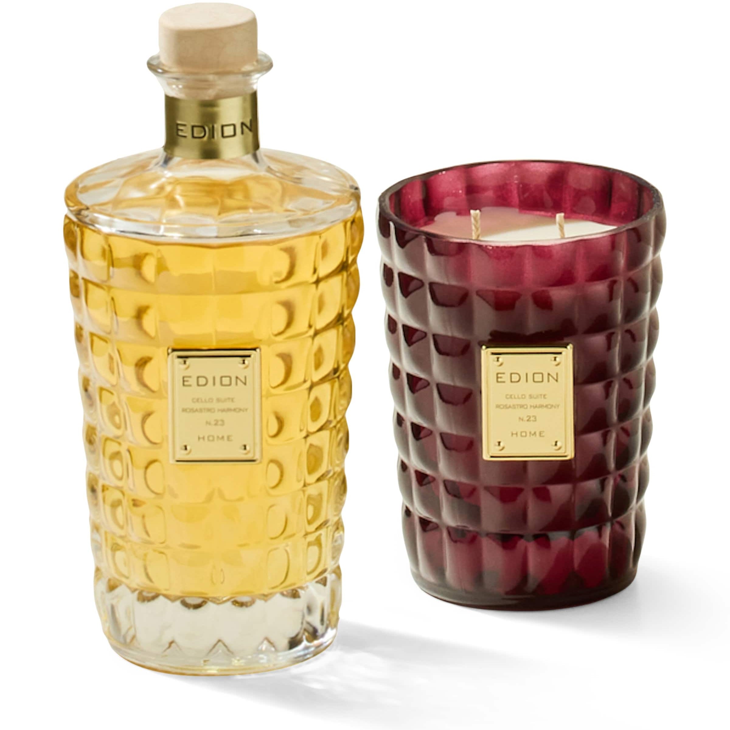 EDION Cello Suite No.23 Rosastro Harmony Diffuser and Candle Set