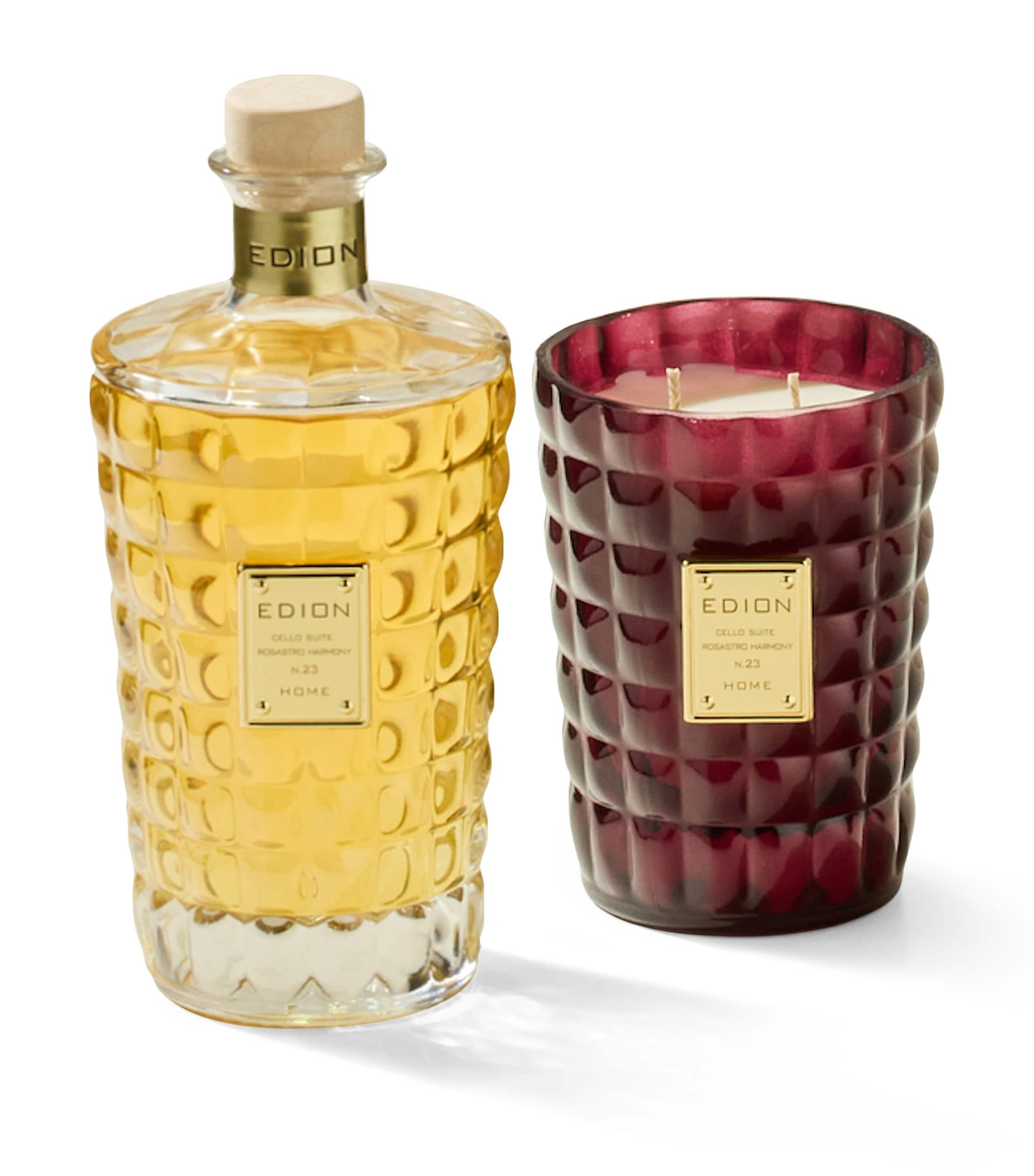 EDION Cello Suite No.23 Rosastro Harmony Diffuser and Candle Set