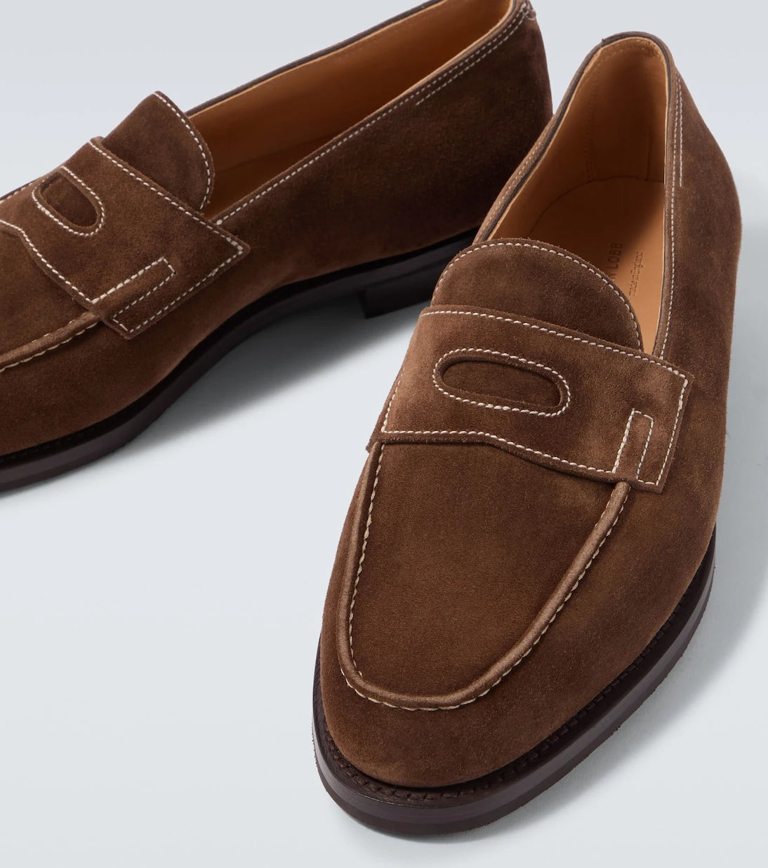 John Lobb - Lopez suede penny loafers