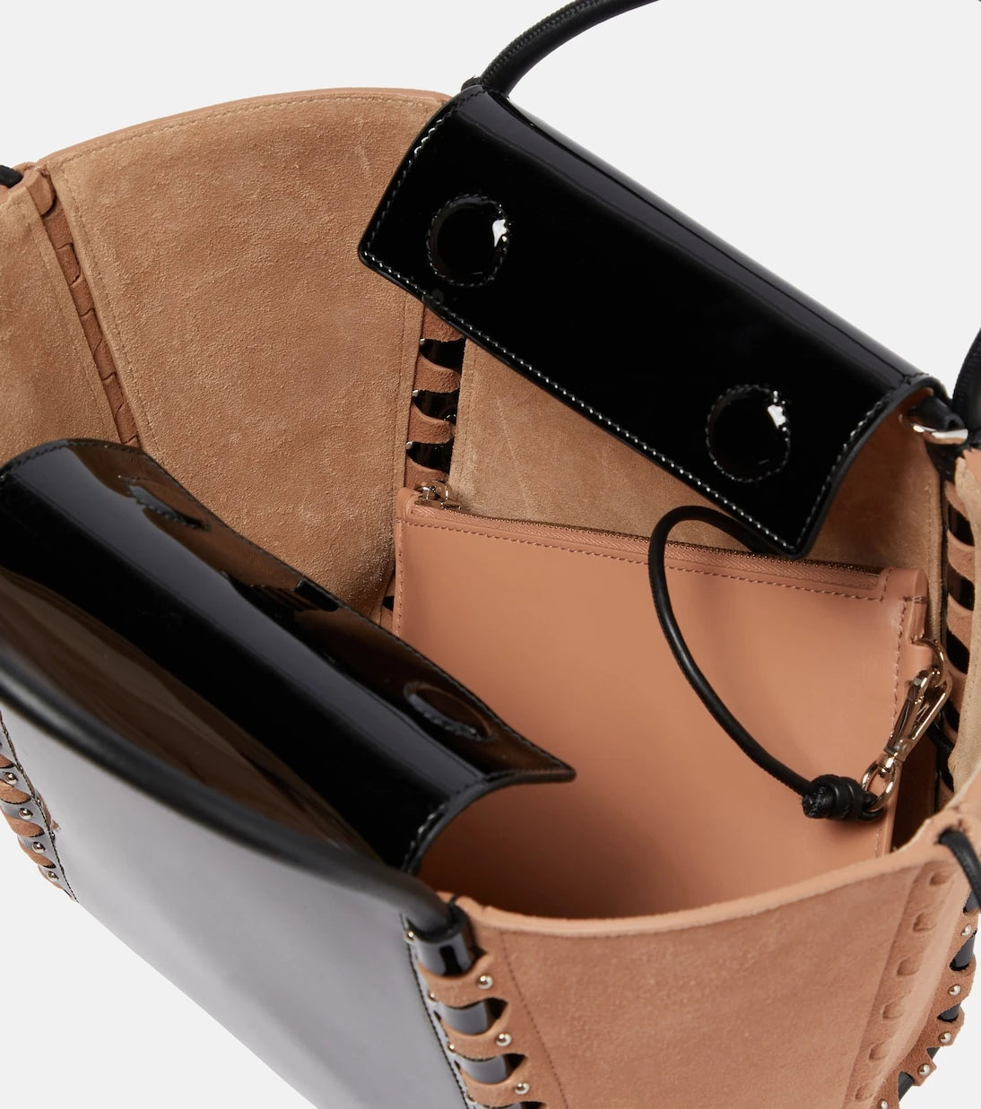 Alaïa - Hinge Medium suede and leather tote