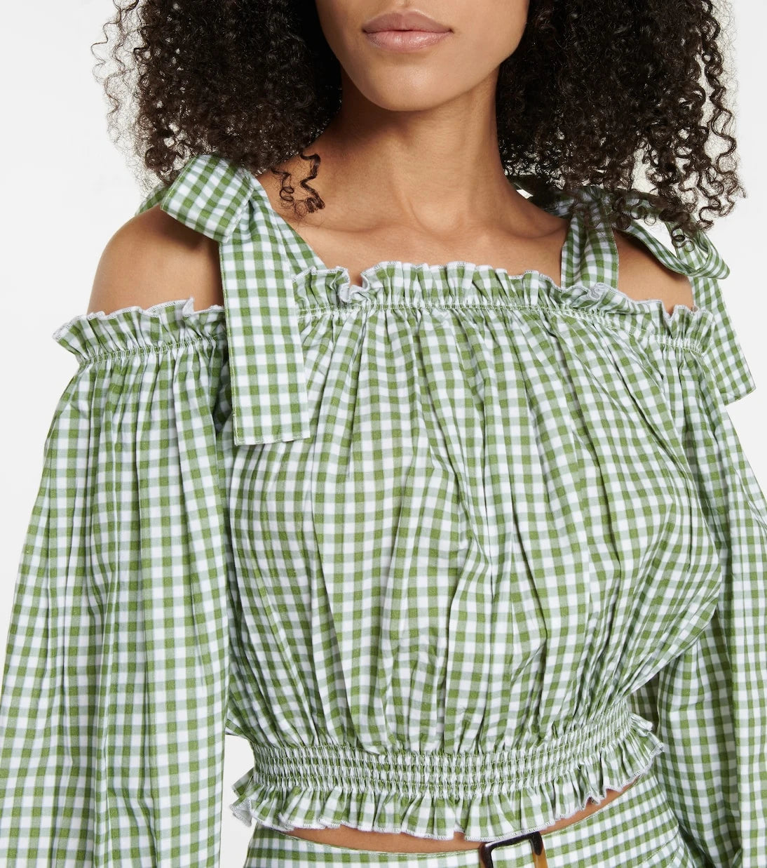 Alexandra Miro - Gingham cotton crop top