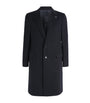 Navy Virgin Wool Overcoat