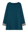 Marina Rinaldi Green Satin Embellished Liguria Blouse