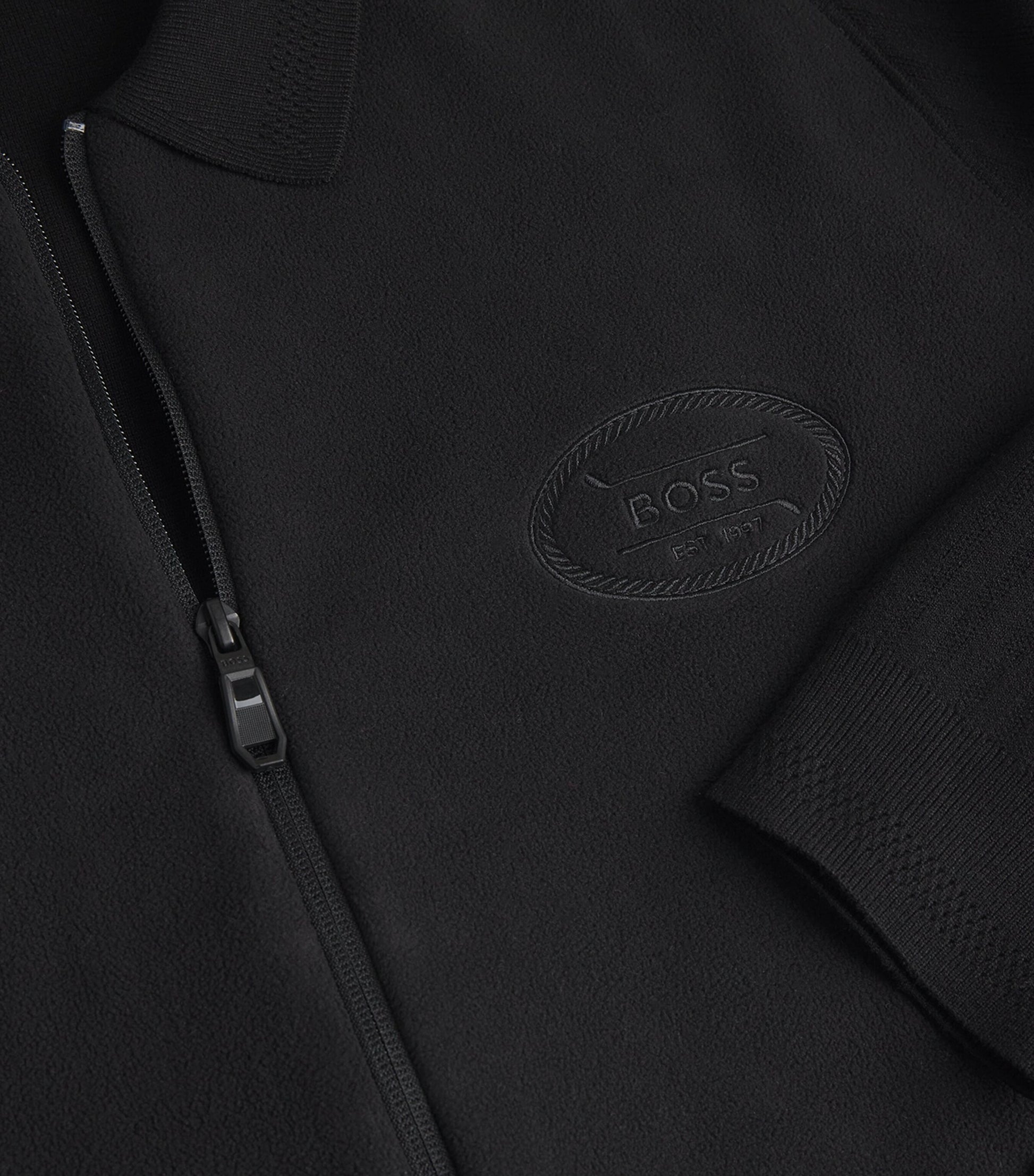 Black Fleece Logo Polo Jacket
