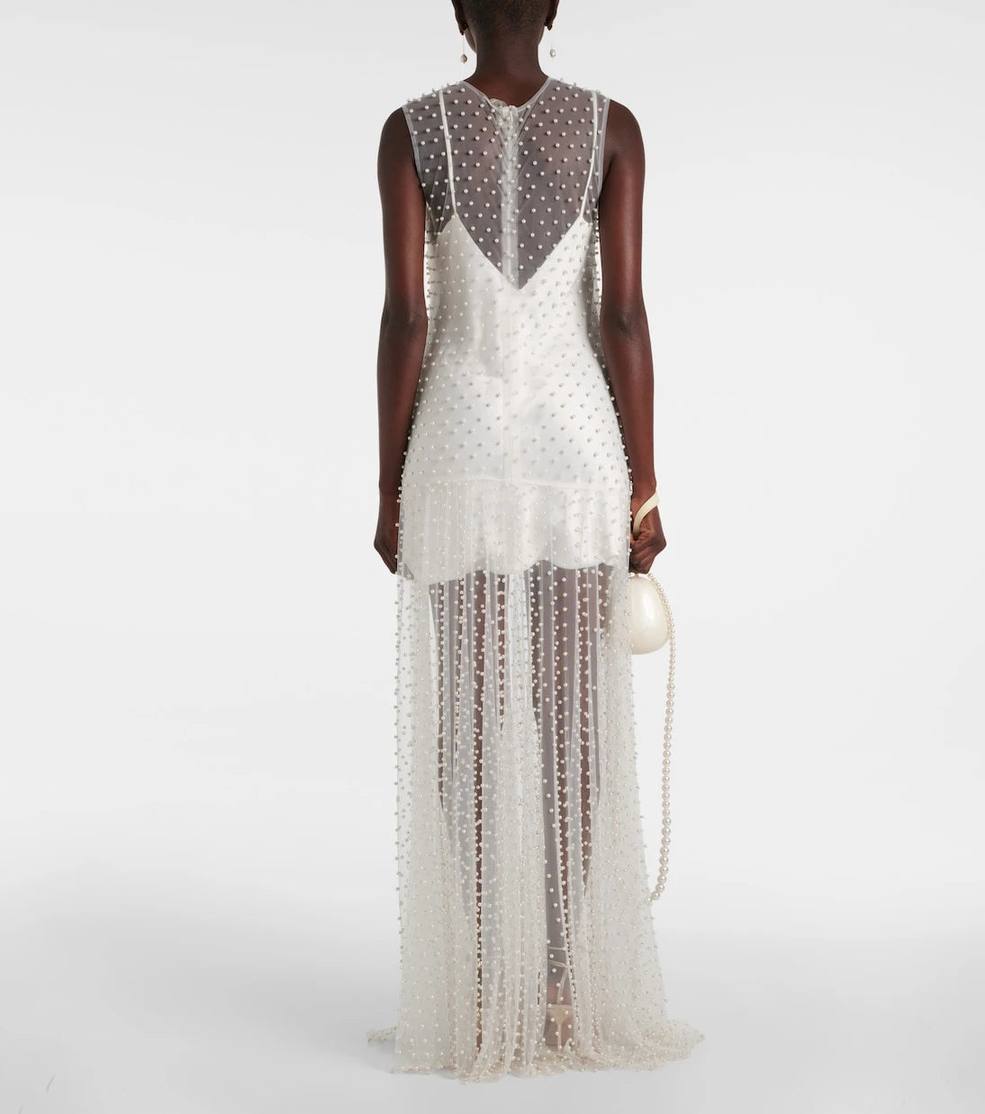 Norma Kamali - Embellished mesh gown