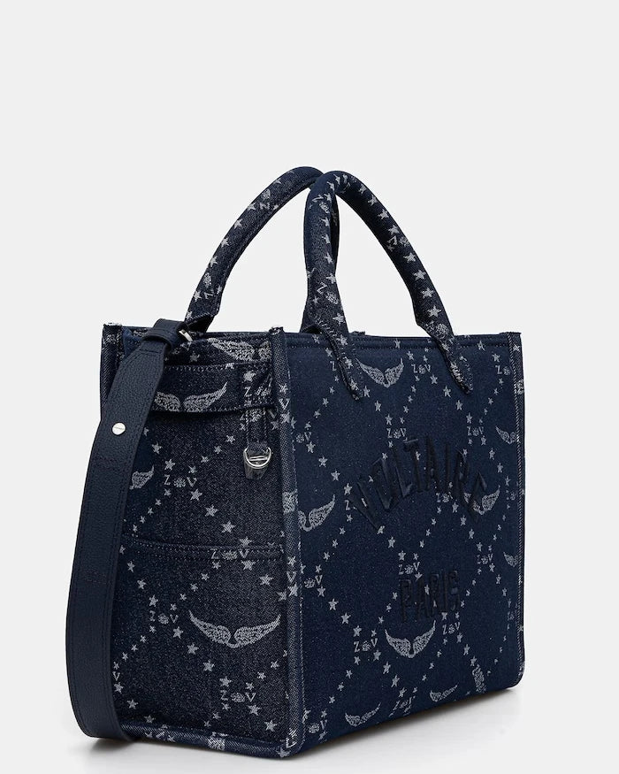Чанта ZADIG&VOLTAIRE ANGEL TOTE DENIM MONOGRAM