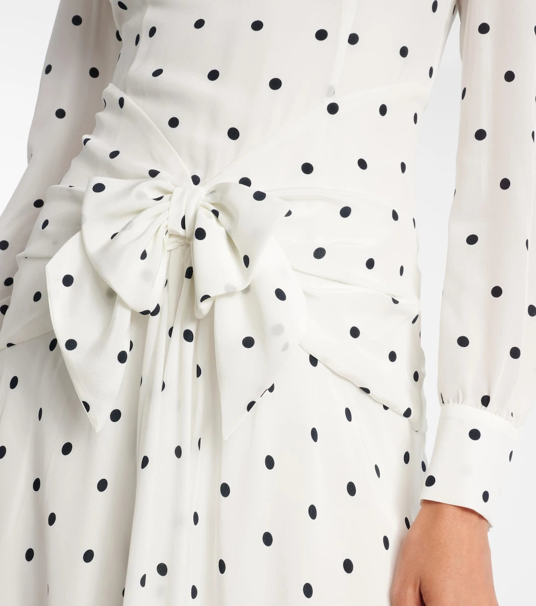 Alessandra Rich - Polka-dot silk midi dress