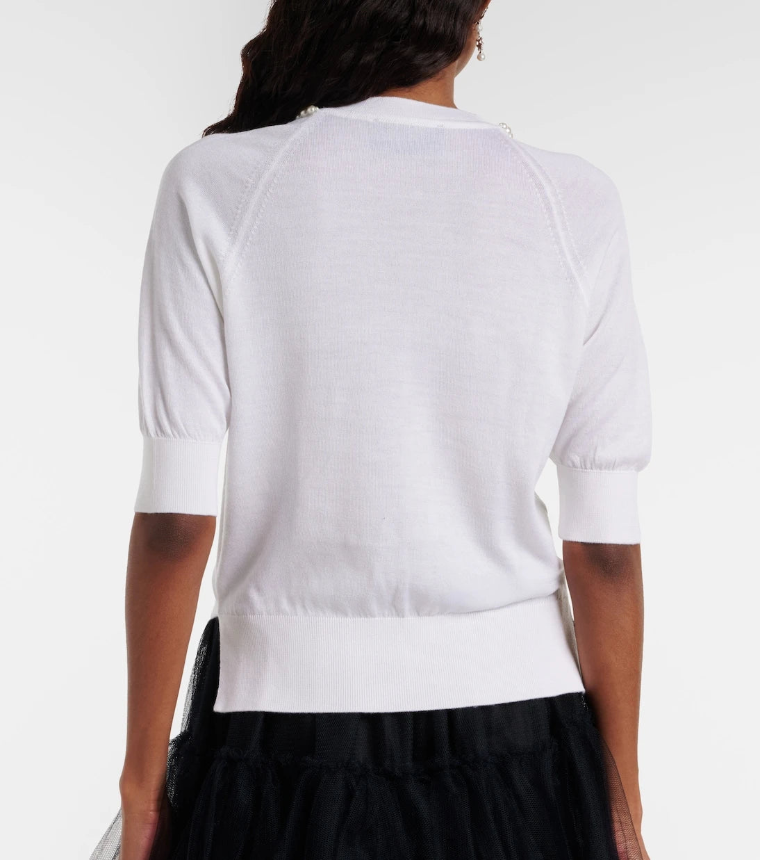 Simone Rocha - Embellished wool and silk top