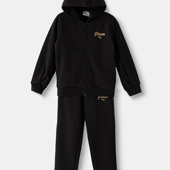 Puma çocuklar için pamuklu spor eşofman takımı ESS SCRIPT Sweat Suit