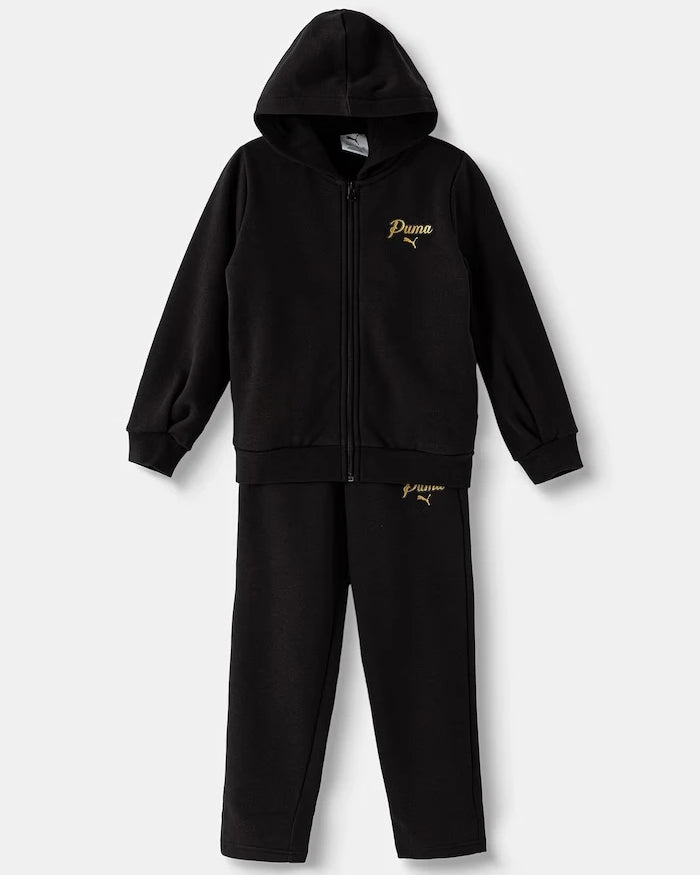 Puma çocuklar için pamuklu spor eşofman takımı ESS SCRIPT Sweat Suit