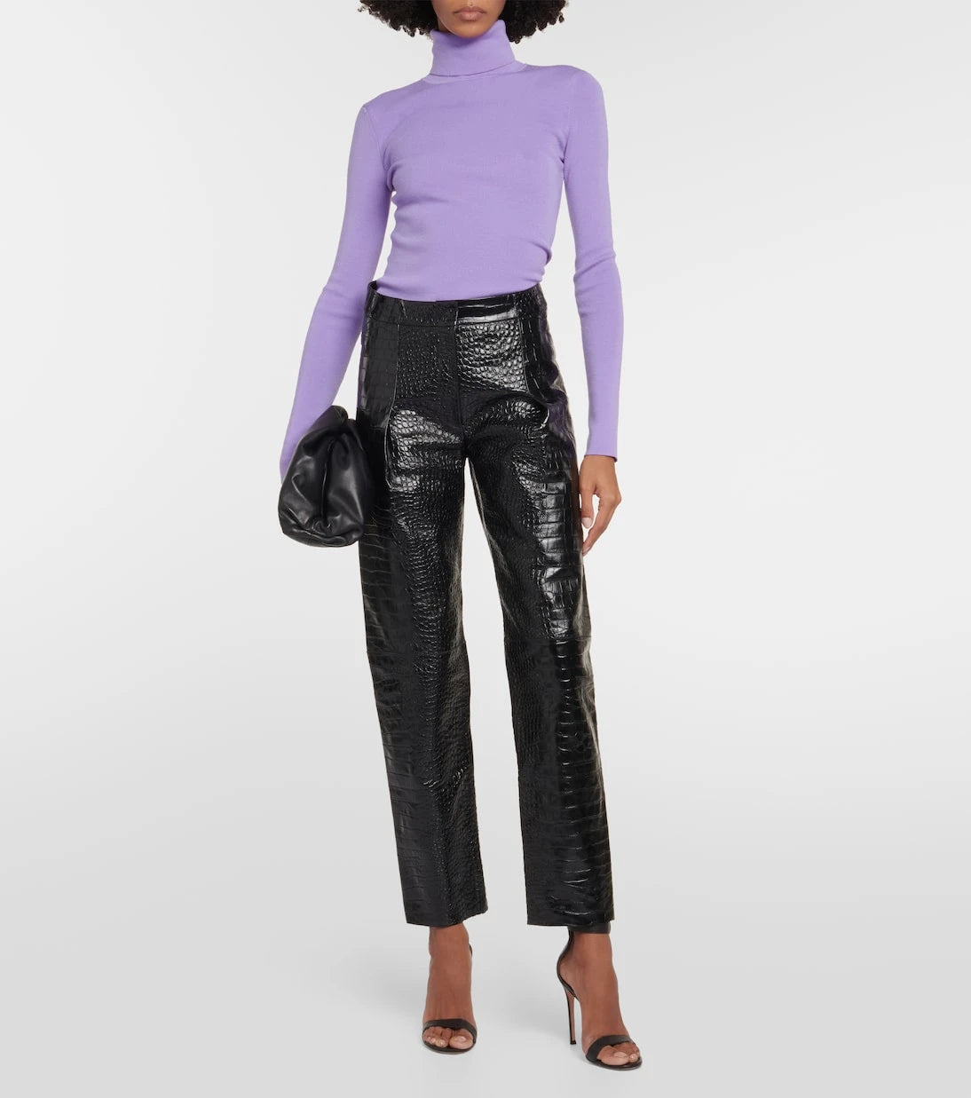Victoria Beckham - High-rise leather leggings