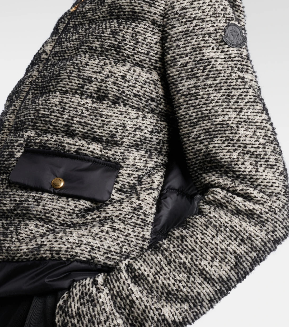 Moncler - Kuş tüyü panelli yün karışımı ceket