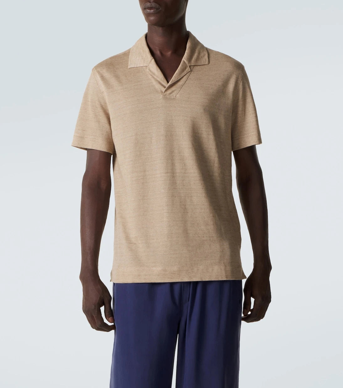 Zegna - قميص بولو من الكتان
