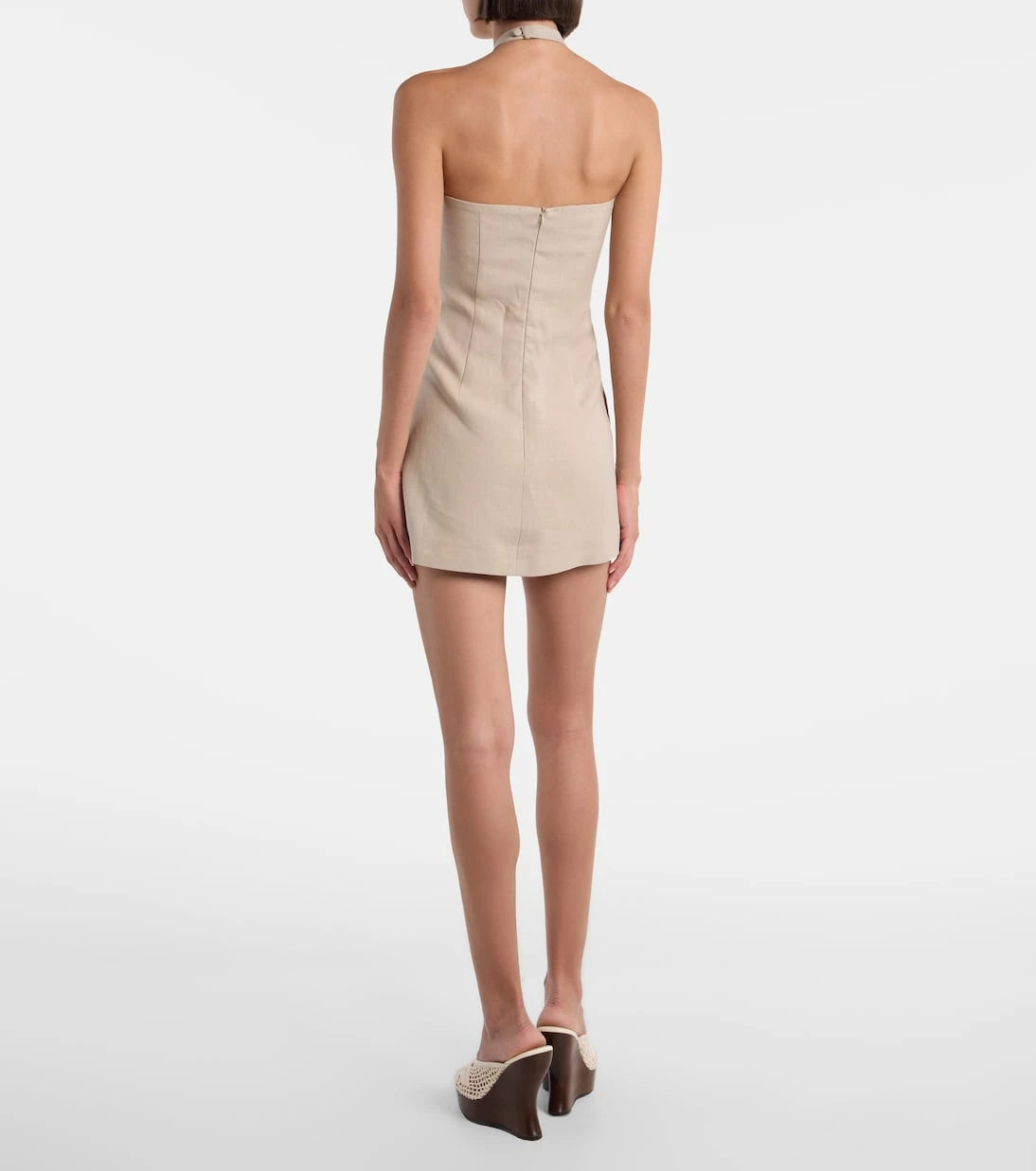 Magda Butrym - Halterneck linen minidress
