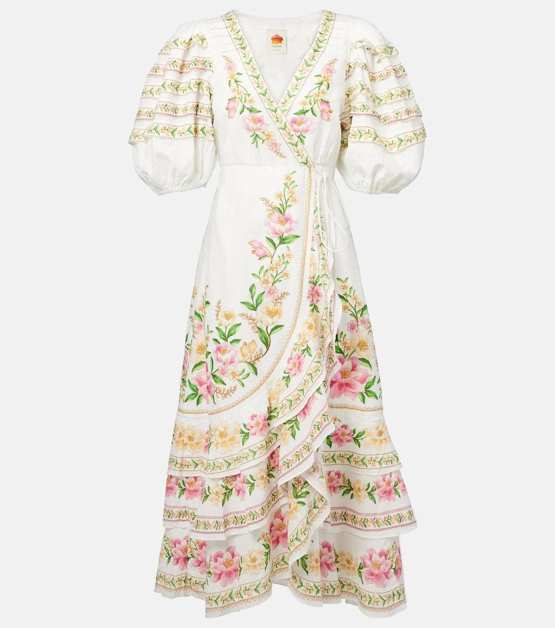 Farm Rio - Floral cotton wrap dress