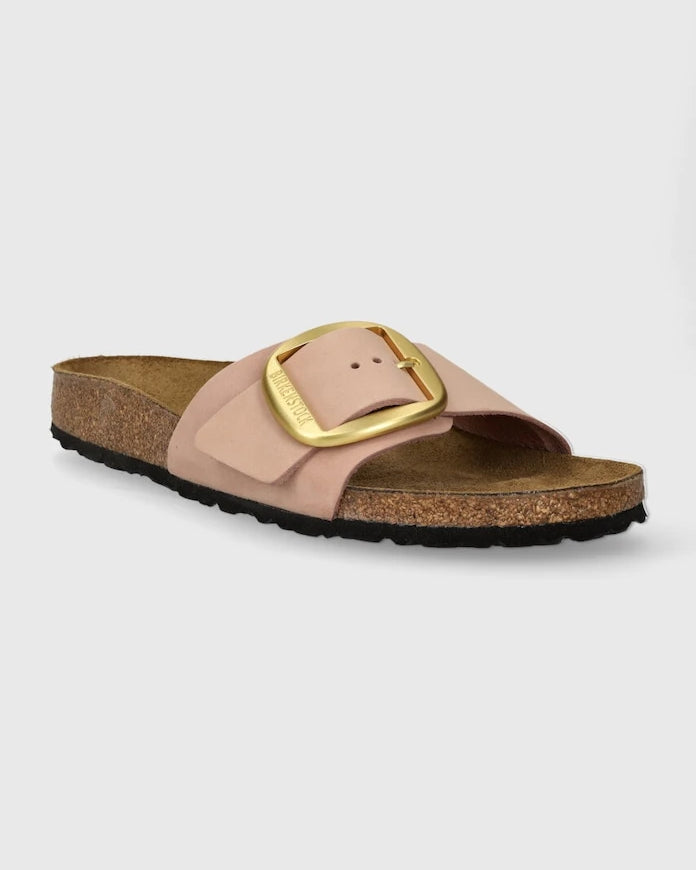 Nubuk Birkenstock Madrid Big Buckle Terlik