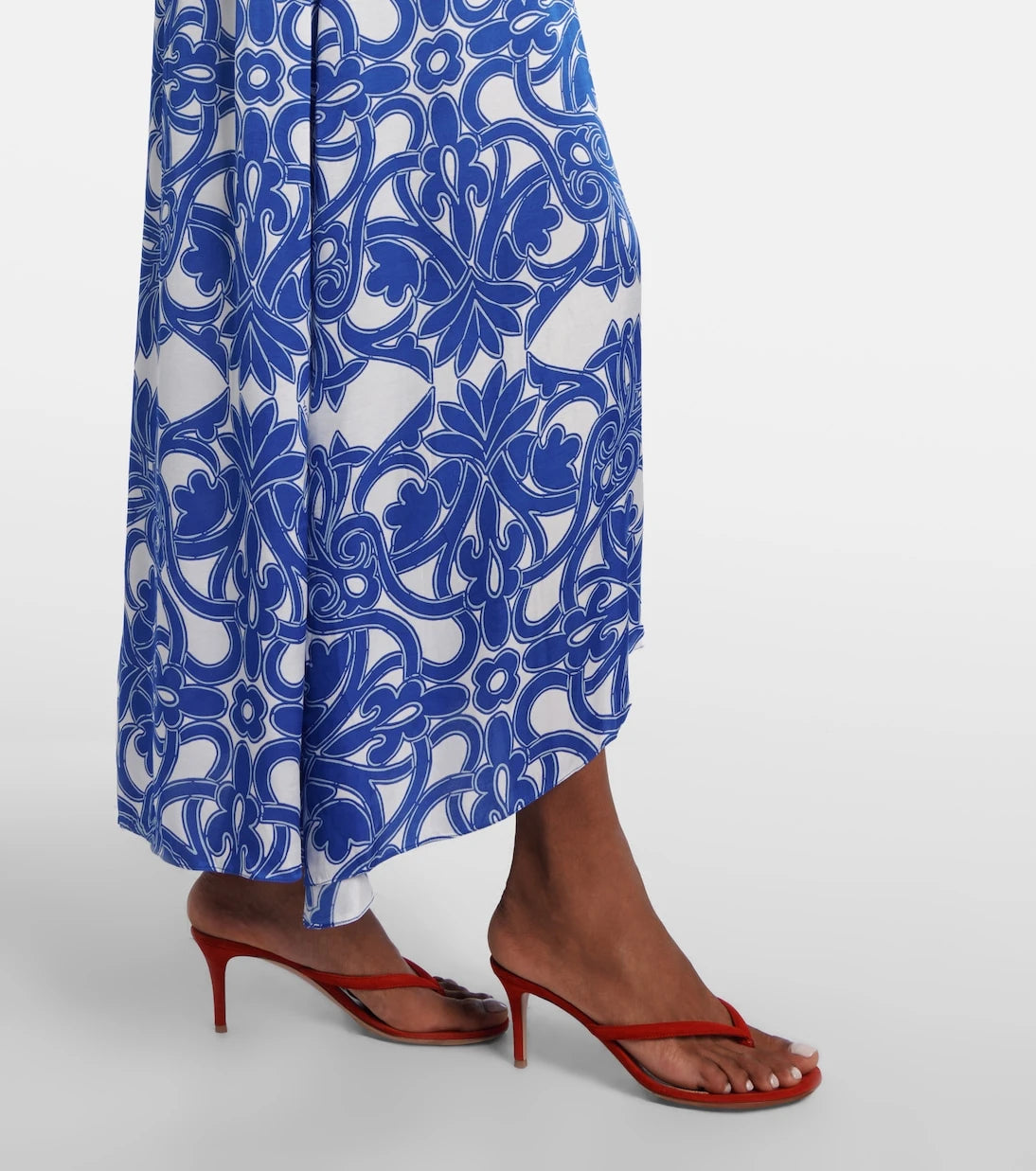Poupette St Barth - Kristen printed satin maxi dress
