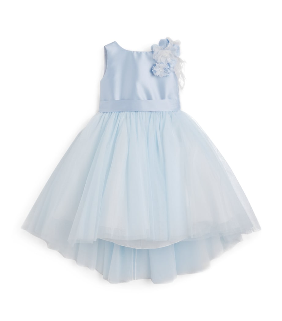 Bimbalo Blue Tulle Floral-Detail Dress (2-14 Years)