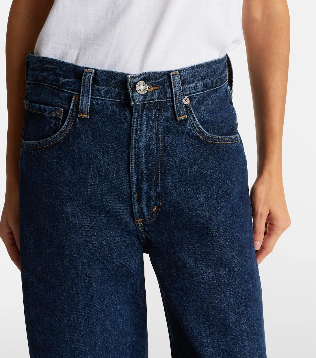 Agolde - Low Curve cropped mid-rise barrel-leg jeans