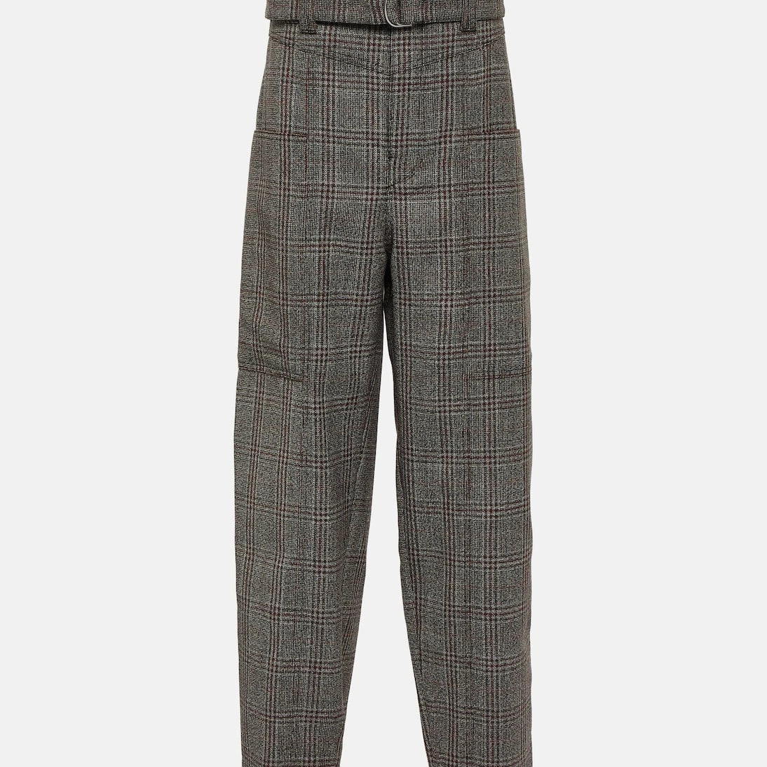 Tod's - Checked high-rise virgin wool pants