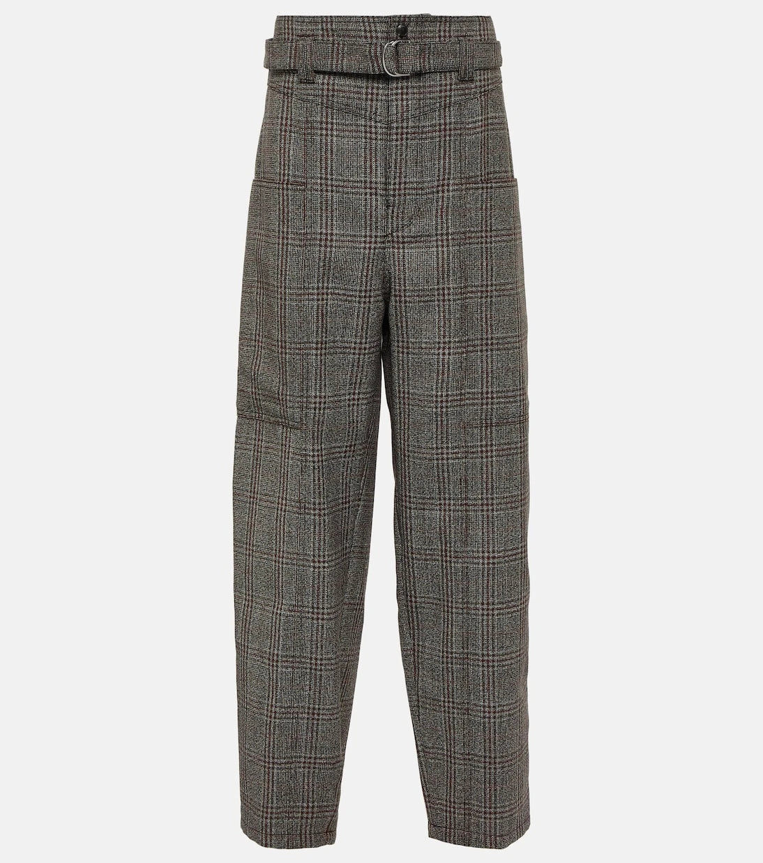 Tod's - Checked high-rise virgin wool pants