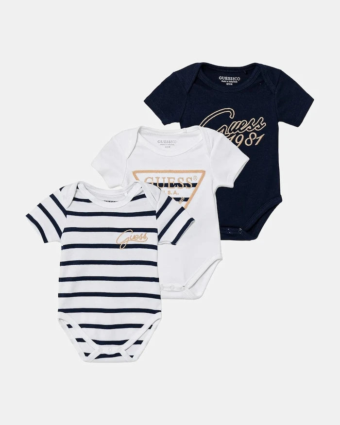 Guess Pamuklu Bebek Body (3'lü)