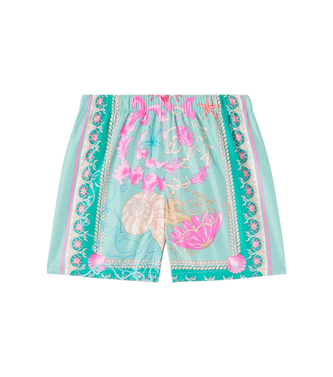 Versace Kids - شورت سباحة باروكو بتصميم قاع البحر