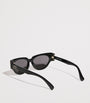 Max Mara Black Acetate Oval CLIP1 Sunglasses