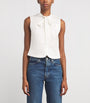 Claudie Pierlot White Lavallière-Neck Top