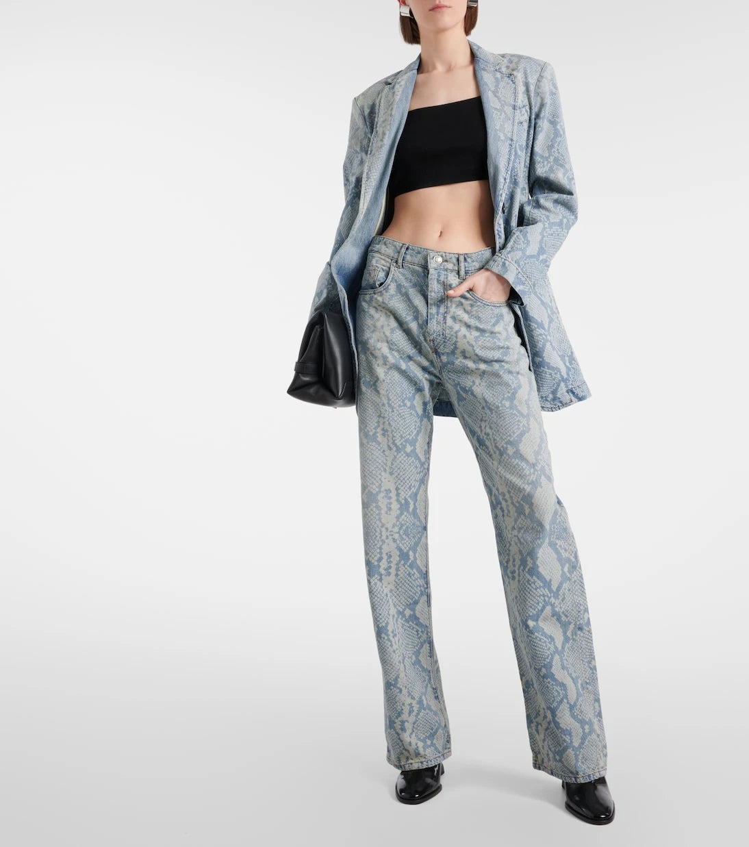 Sportmax - Diego snake-print straight jeans