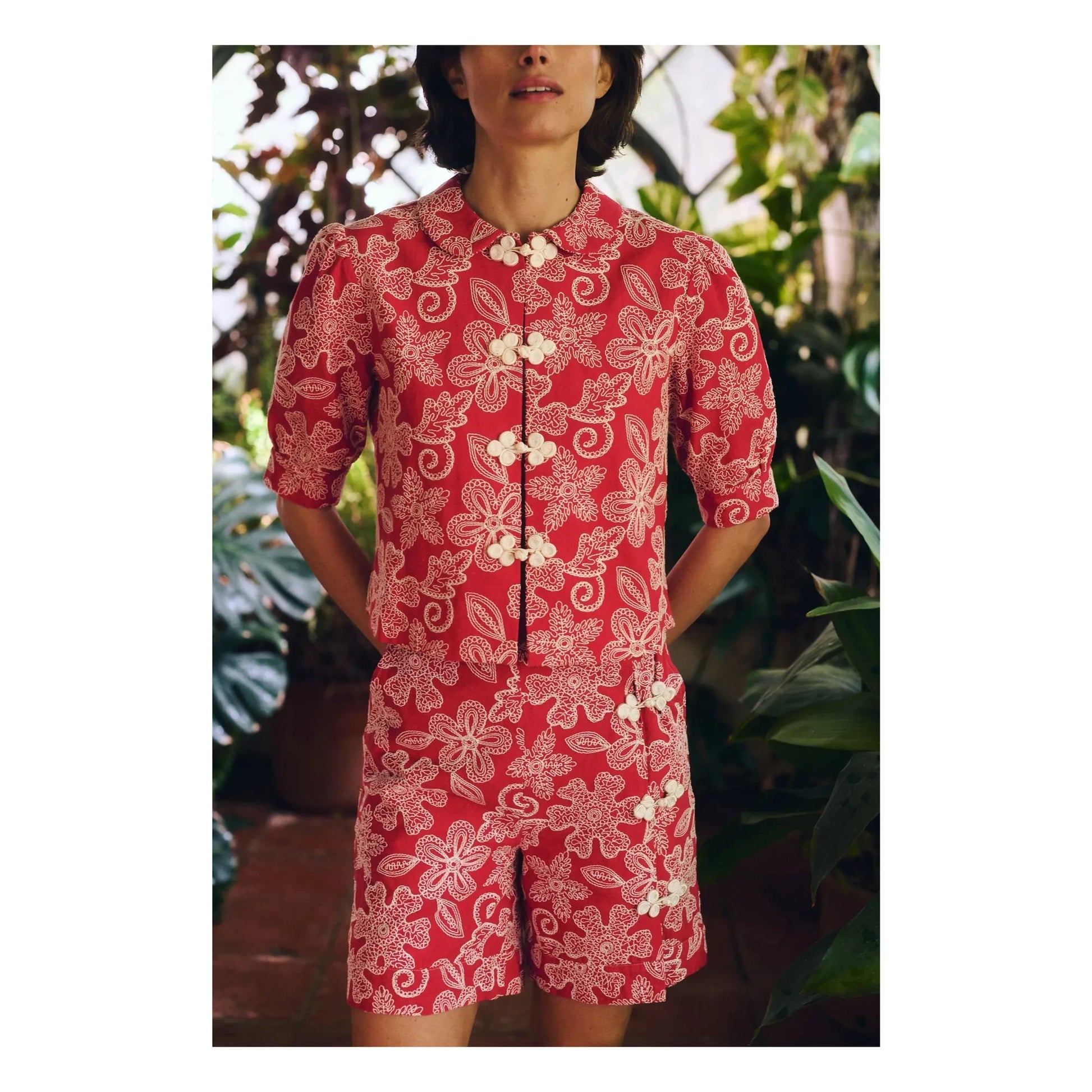 Maria de la Orden - Silene Cotton shorts | Red