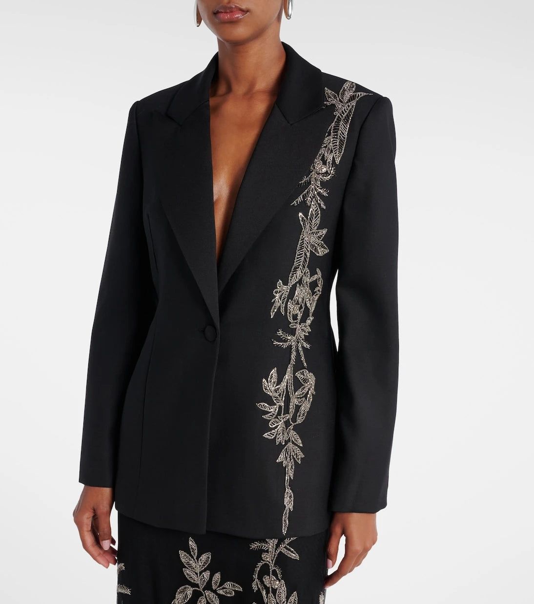 Costarellos - Lesia embellished wool-blend blazer