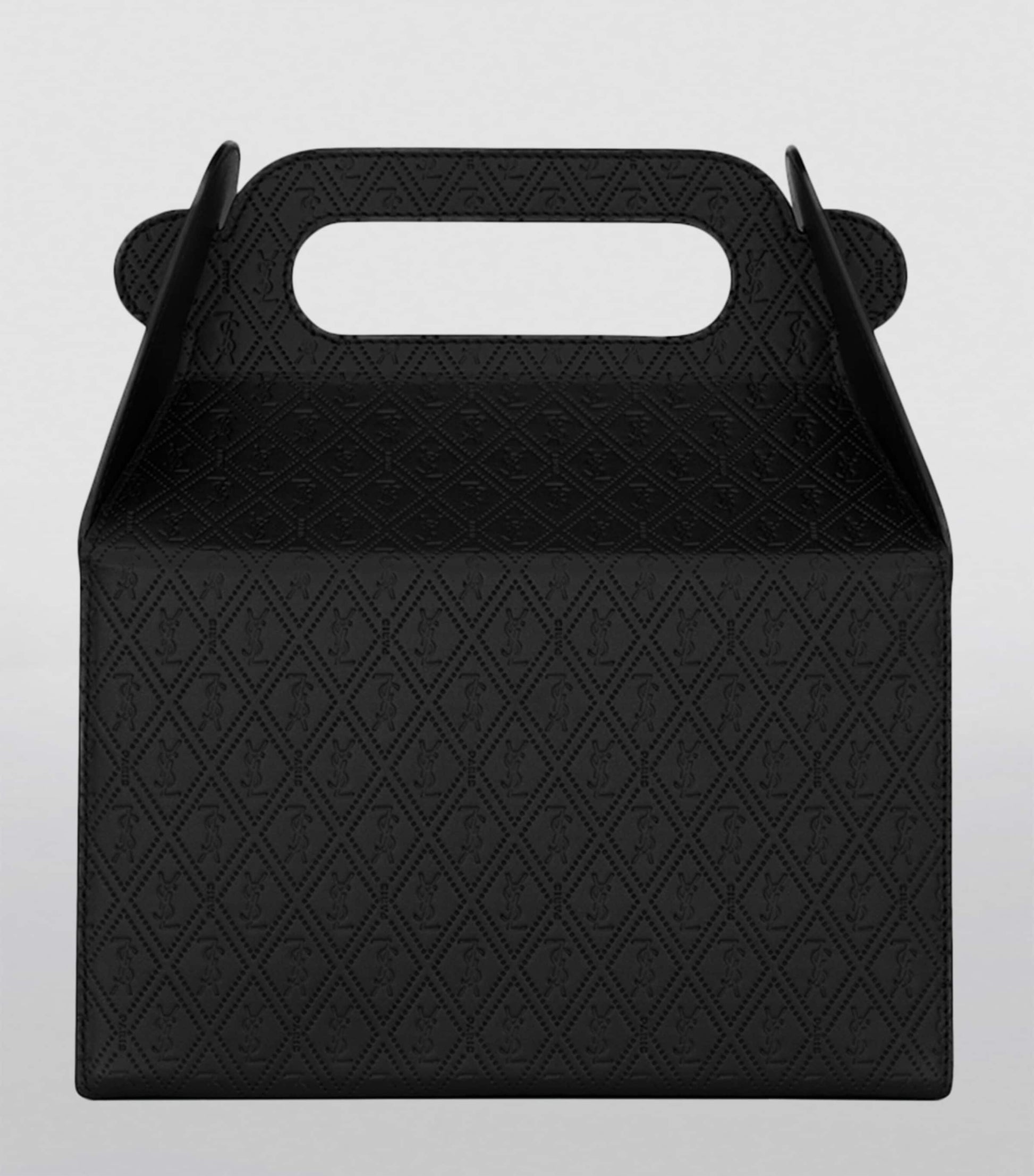 Saint Laurent Black Embossed Take-Away Box Bag