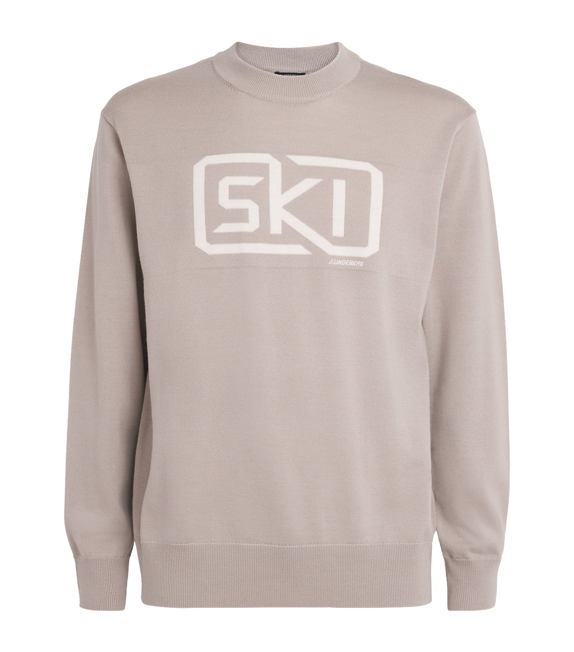 Beige Wool Jacquard William Sweater