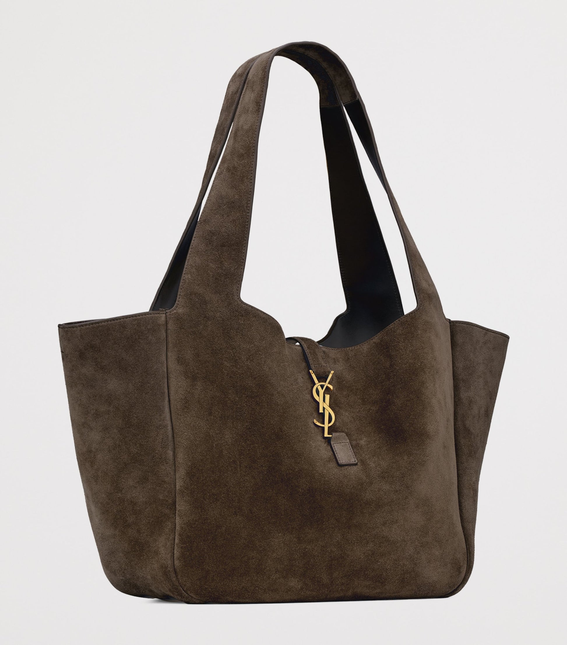 Saint Laurent Green Suede Le 5 à 7 Bea Tote Bag