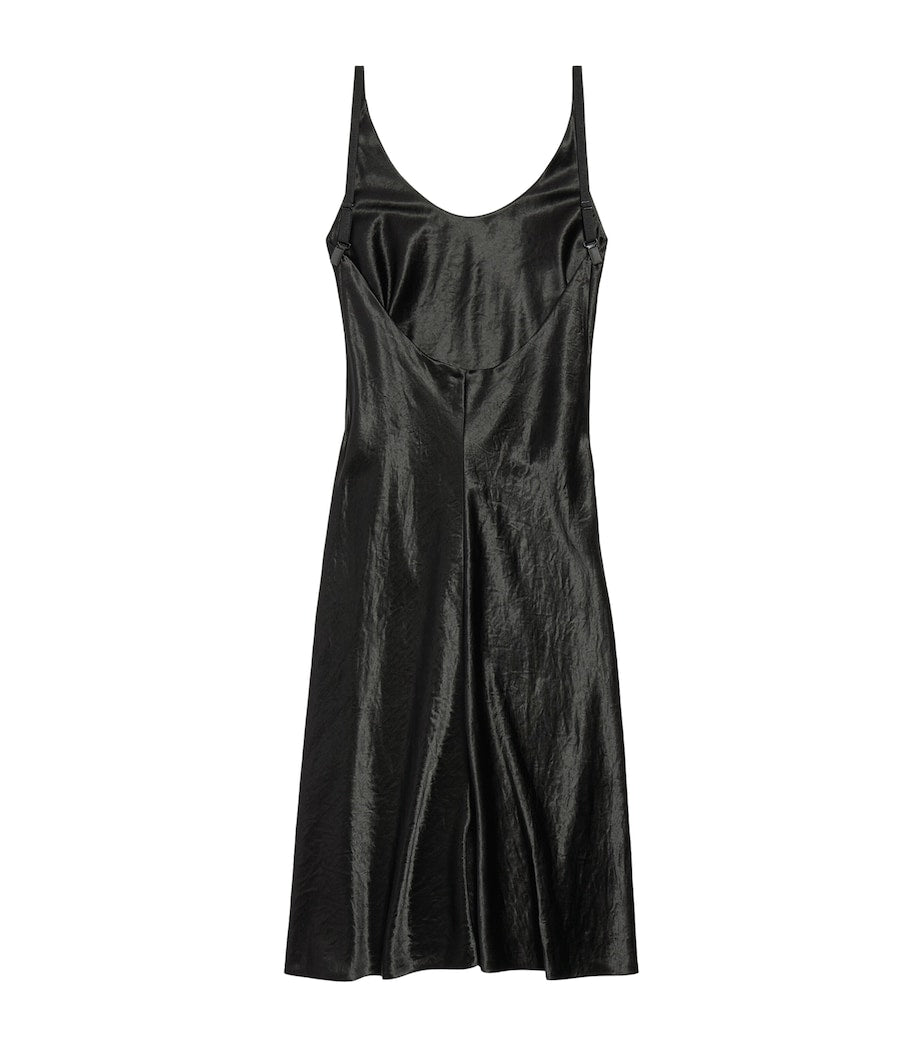 Balenciaga Black Midi Slip Dress