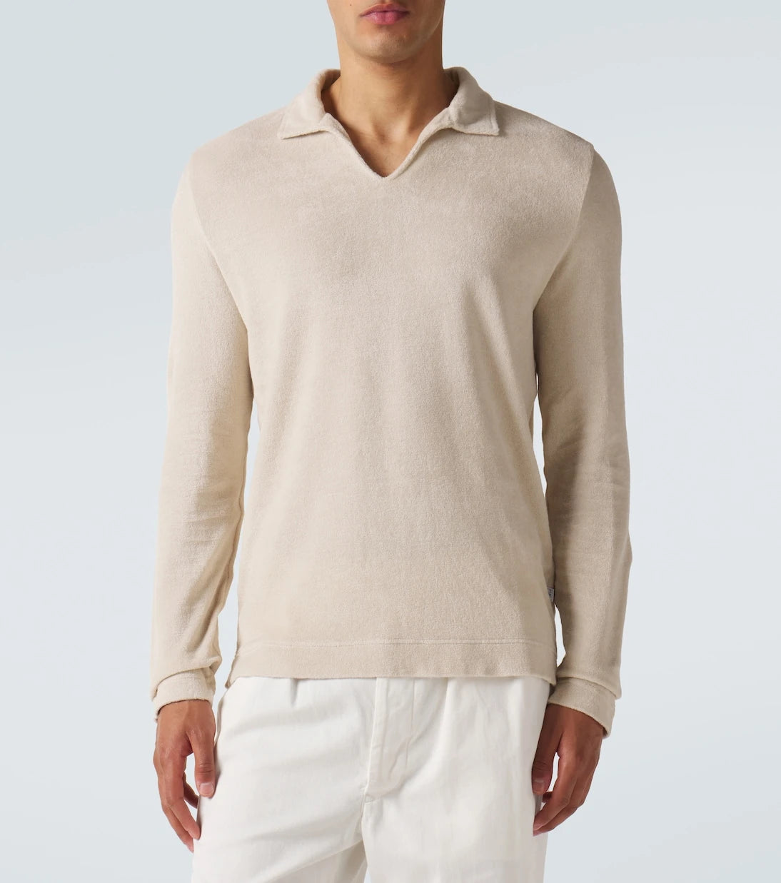Fedeli - Cotton terry polo shirt