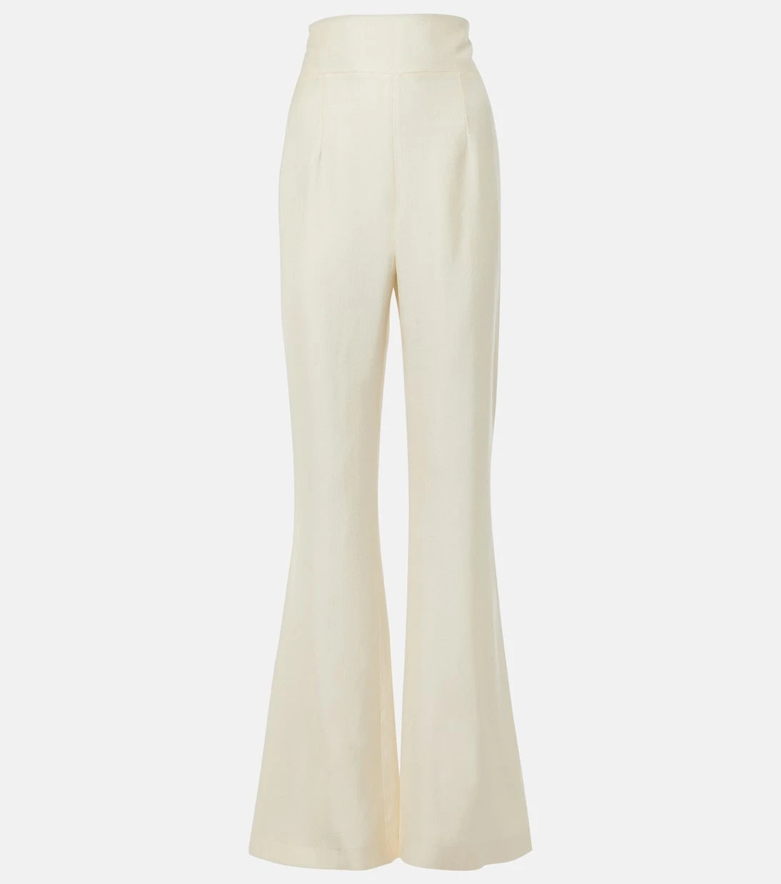 Galvan - High-rise satin flared pants