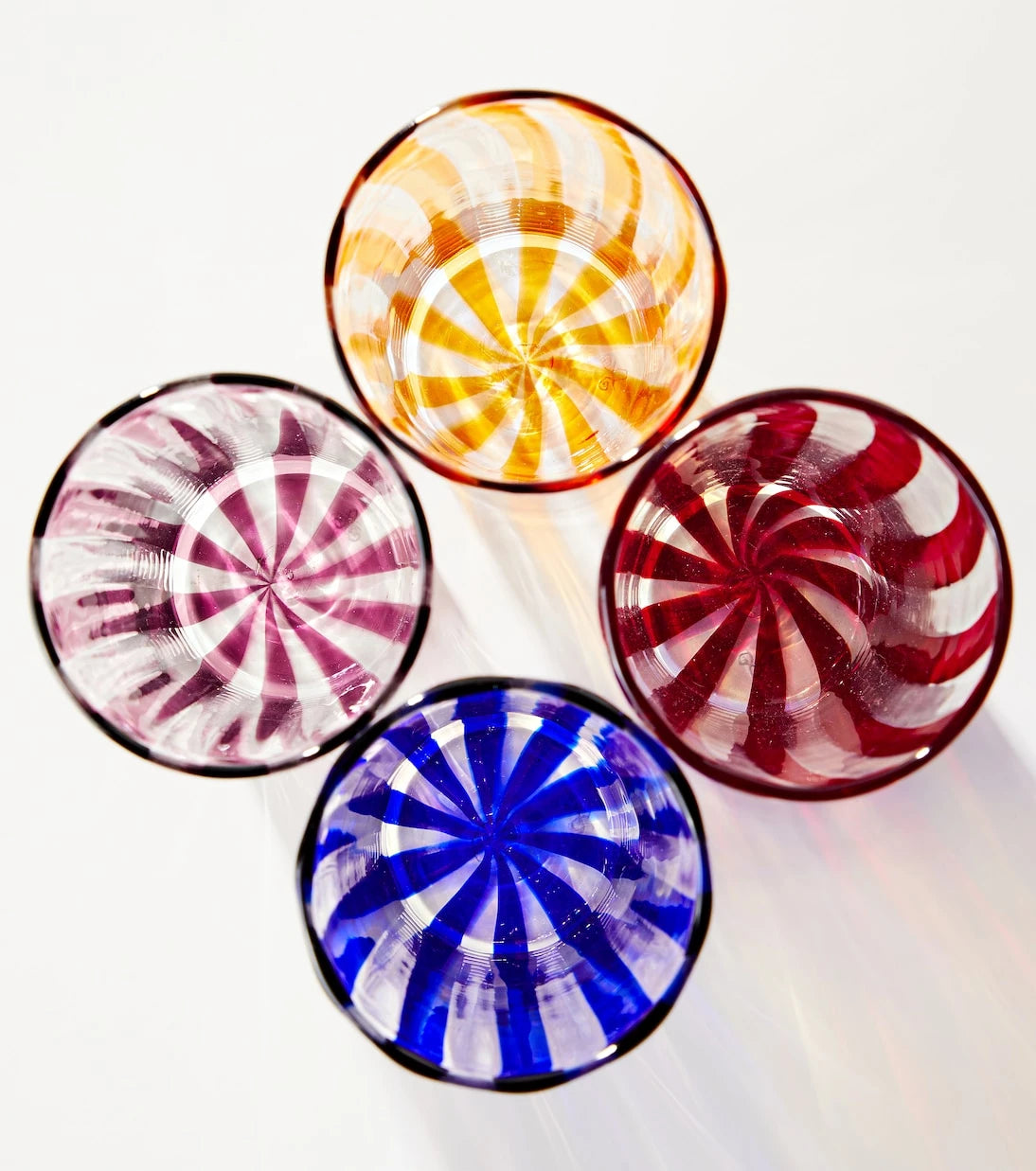 Akua Objects - Augusta Large set of 4 striped glasses