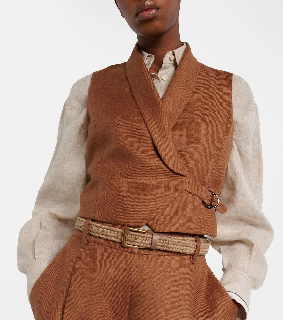 Brunello Cucinelli - Monili linen vest